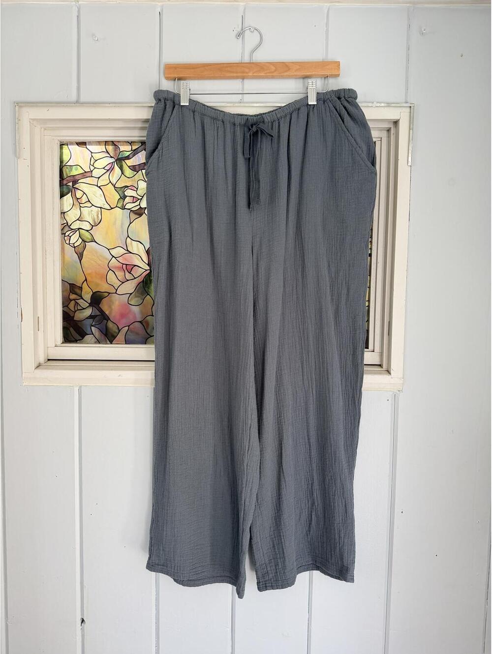 O’Neill  Women's Gray Wide Leg cotton Pants XL